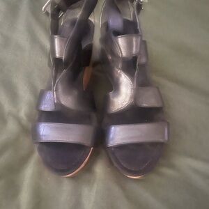 Nine West Black Strappy Heels